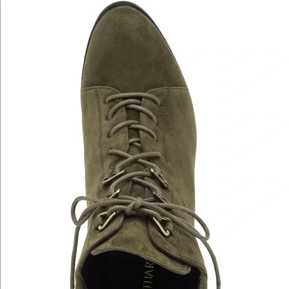 Stuart Weitzman Getgo Olive Suede Boots - Picture 4 of 8